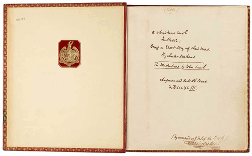 Charles Dickens (1812–1870) A Christmas Carol in Prose: Being a Ghost Story of Christmas Autograph manuscript signed, December 1843 The Morgan Library & Museum, New York Purchased by Pierpont Morgan before 1900; MA 97 Photography: Graham S. Haber