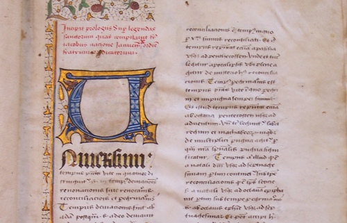 "Legenda Aurea," Jacobus, de Voragine; courtesy of Department of Special Collections and University Archives, Stanford University Libraries