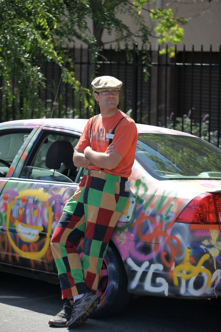 Just Kibbe with his poetry/art car