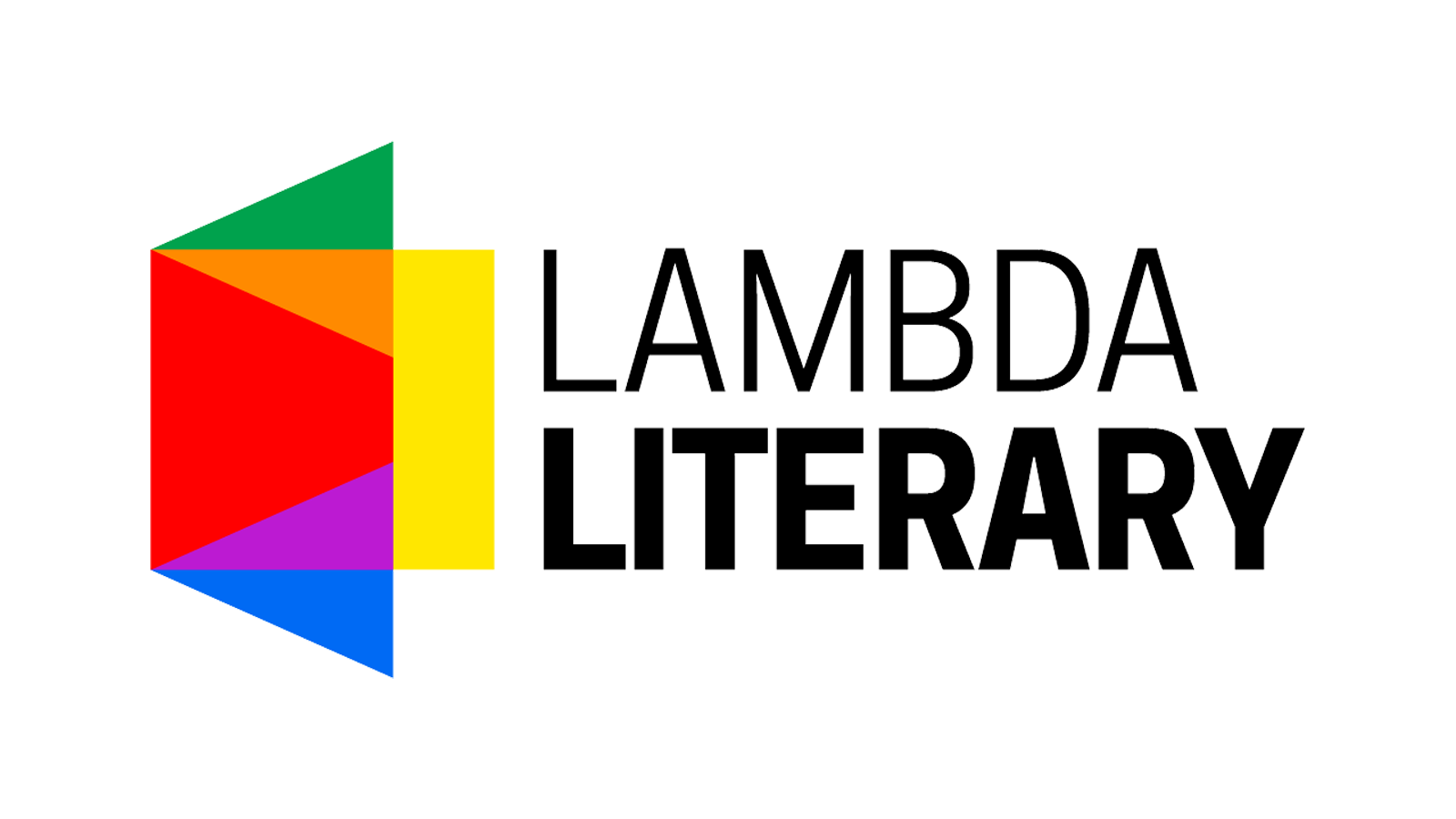 Lambda logo with a prism of rainbow colors next to the words "Lambda Literary"