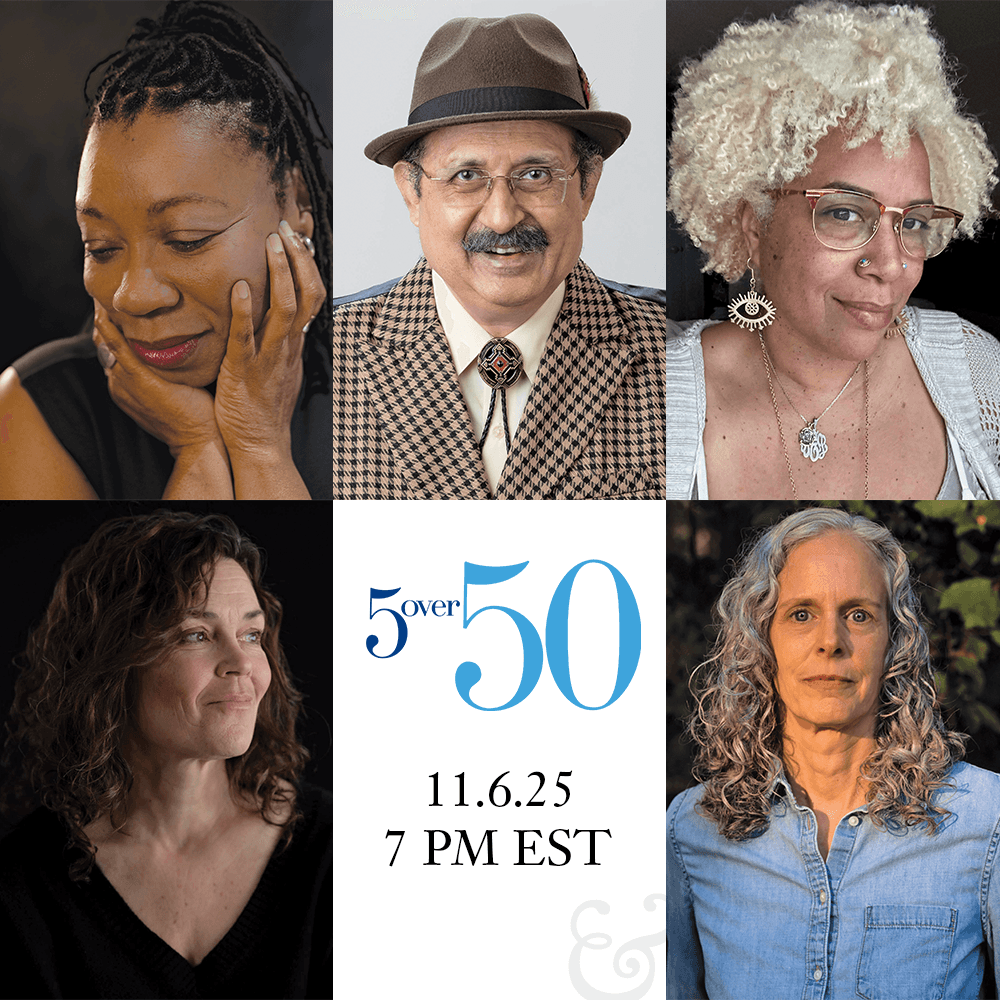 Collage of headshots of five authors 