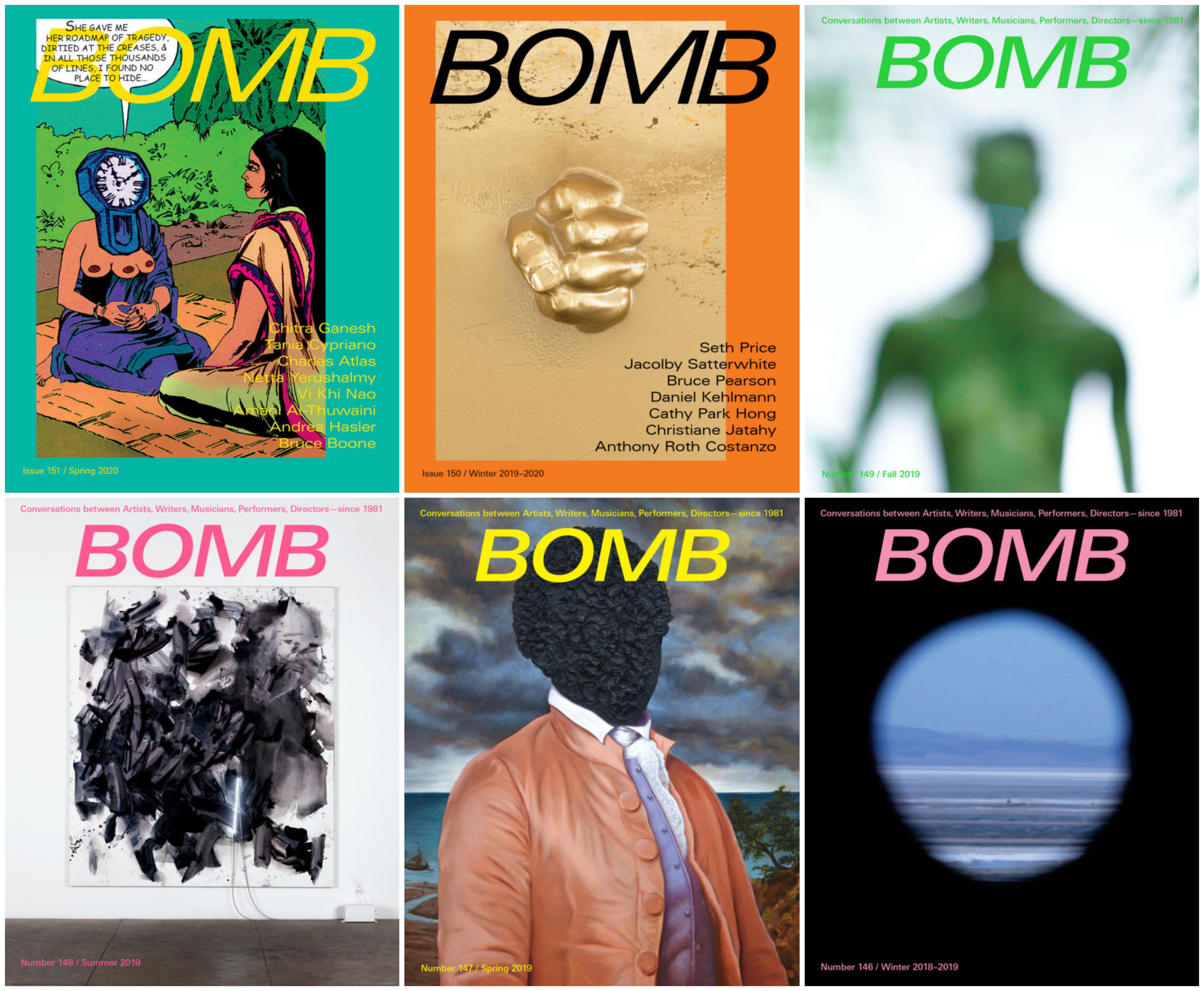 BOMB Magazine covers