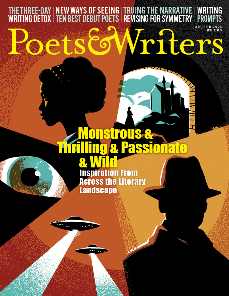 Magazine cover with illustrations, logo, and coverlines