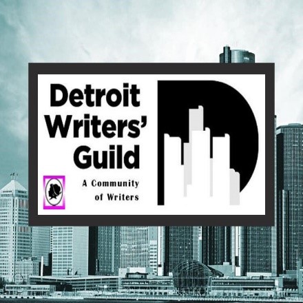 A logo for the Detroit Writers Guild