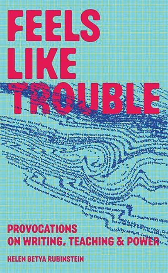 Book cover with aqua background and red lettering