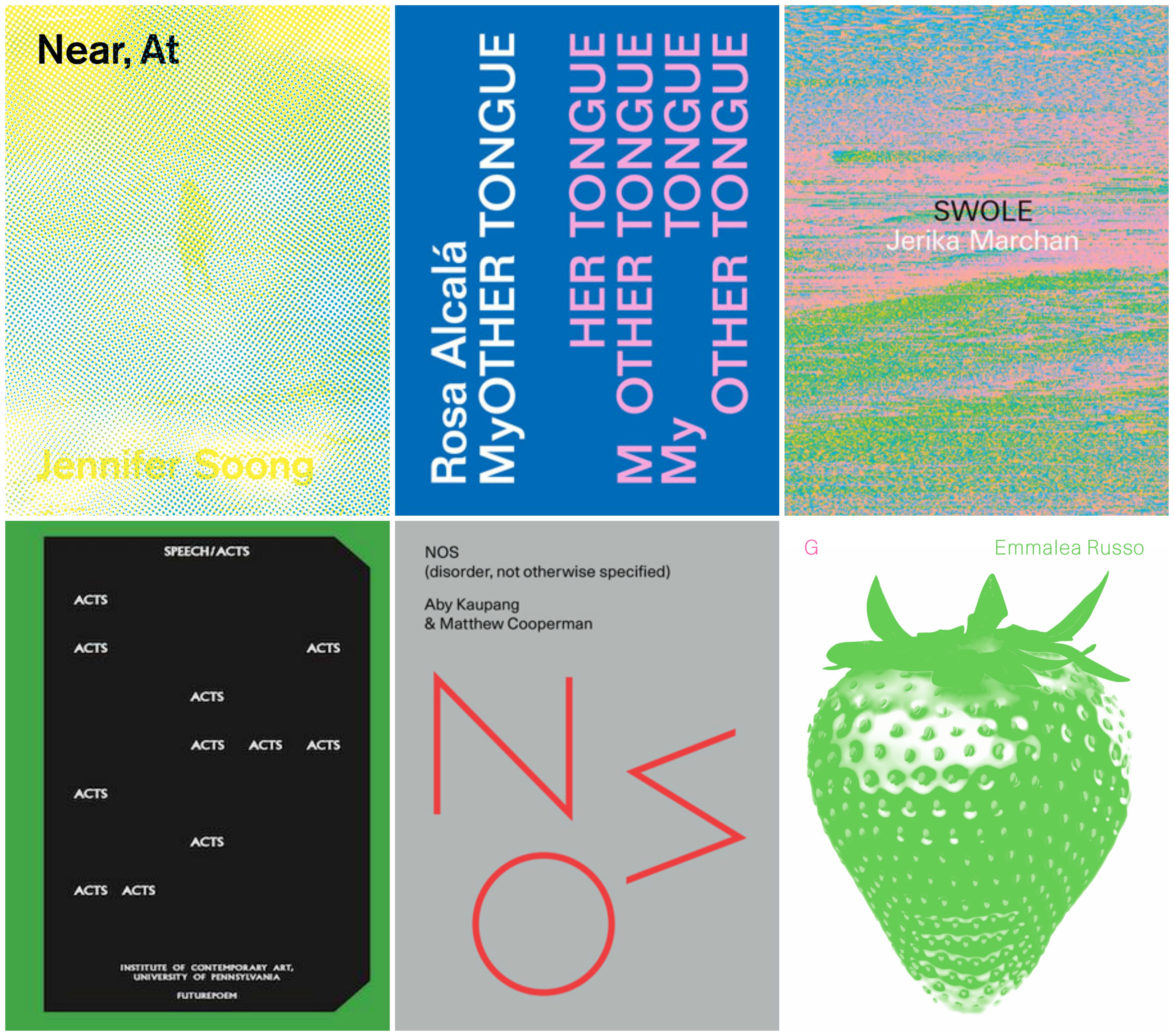 Cover images of Futurepoem books