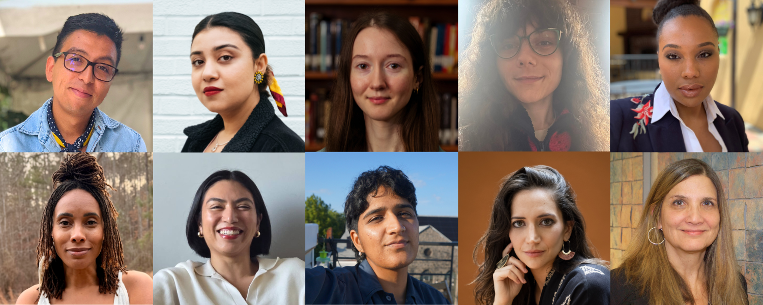 Headshots for the ten poets selected as Get the Word Out Poetry Fellows
