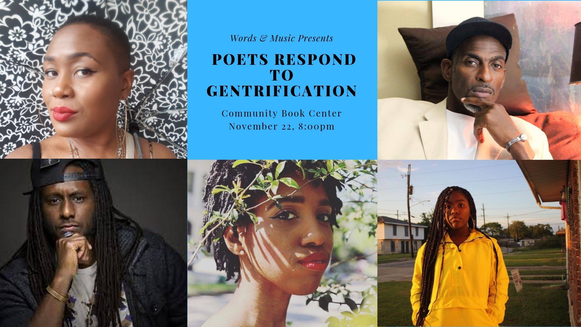 Poets Respond to Gentrification flyer