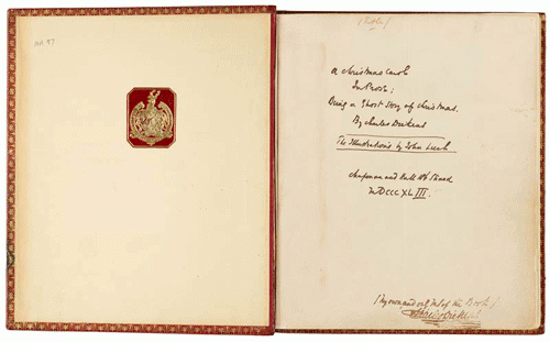 Charles Dickens (1812–1870) A Christmas Carol in Prose: Being a Ghost Story of Christmas Autograph manuscript signed, December 1843 The Morgan Library & Museum, New York Purchased by Pierpont Morgan before 1900; MA 97 Photography: Graham S. Haber