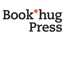 The logo for Book*hug Press, written in black serif text with the asterisk in red.