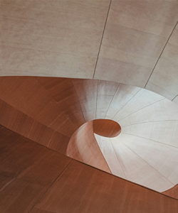 staircase winding down without a clear ending