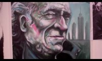 Painting Bukowski (Time Lapse- Flip Video)