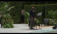 Joshua Bennett performs "America Will Be" at Longwood Gardens