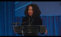 Imani Perry accepts the 2022 National Book Award for Nonfiction for South to America