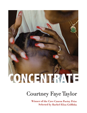 White book cover that reads "Concentrate" with a Black woman's hands positioned over a Black child's hair
