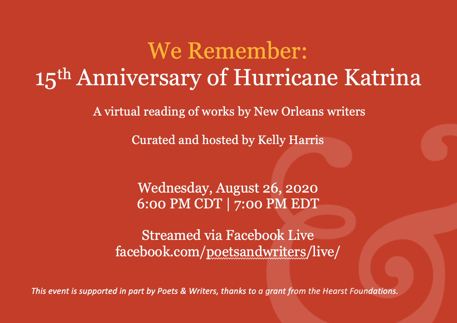 P&W Katrina Anniversary Reading